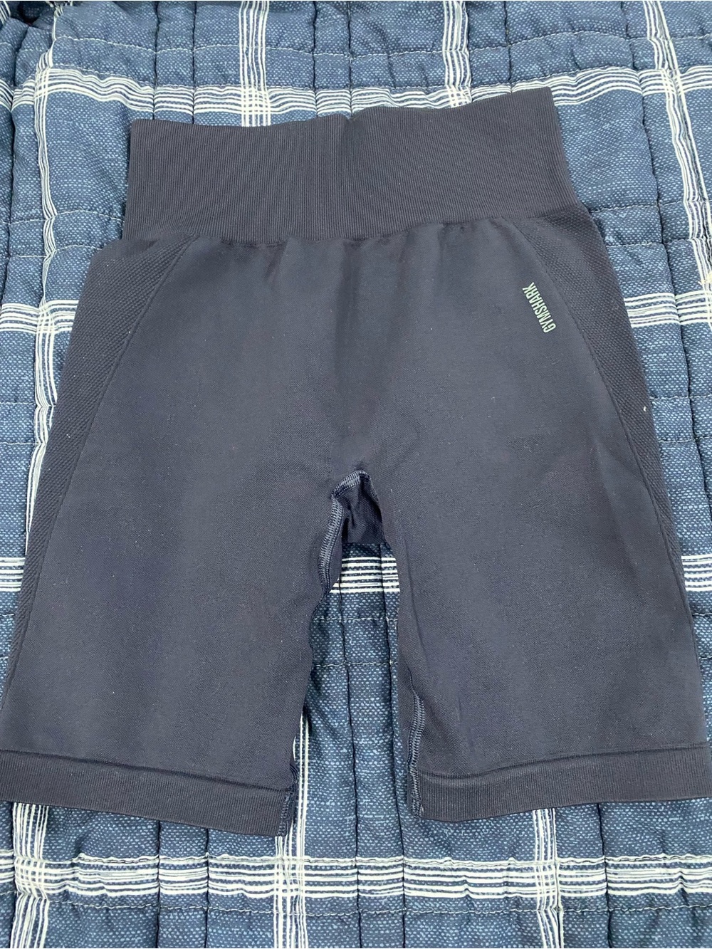 Gymshark Navy High-Waist Athletic Bike Shorts